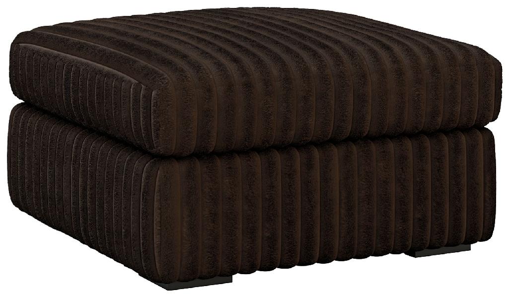 Image of Midnight-Madness - Oversized Accent Ottoman - Chocolate