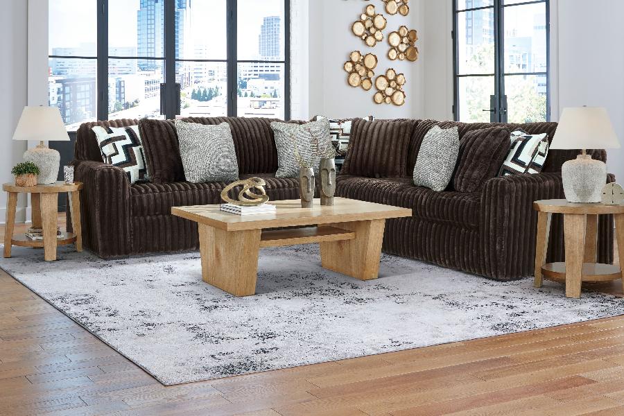 Image of Midnight-Madness - 3-Piece Sectional - Chocolate