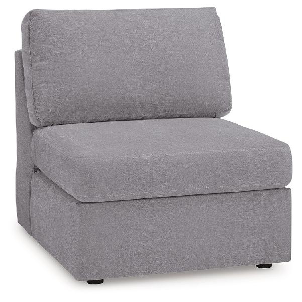 Image of Modmax - 6-Piece Sectional With Storage Console And 3 Armless Chairs - Granite