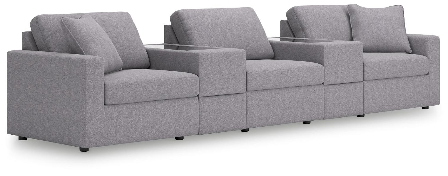 Image of Modmax - 5-Piece Sectional With Storage Consoles - Granite