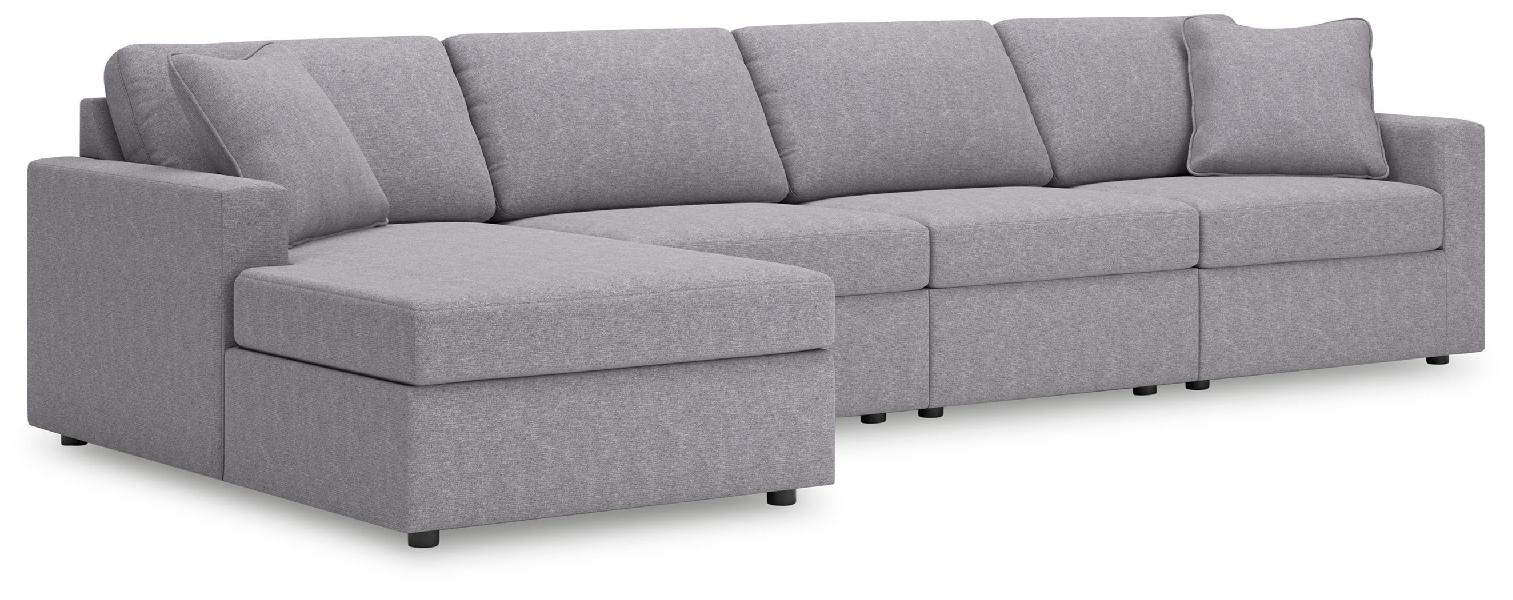 Image of Modmax - 4-Piece Sectional With Laf Corner Chaise - Granite