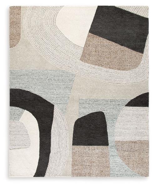 Image of Edrickhill - 8' x 10' Rug - Grayish Teal / Taupe / Cream