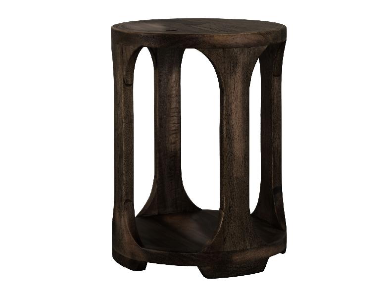 Image of Balam - 1 Shelf Chairside Table - Oil Black