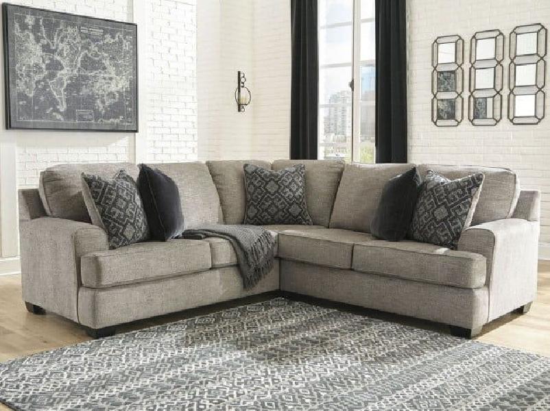 Image of Bovarian - Left Arm Facing Sofa with Corner Wedge 2 Pc Sectional - Stone