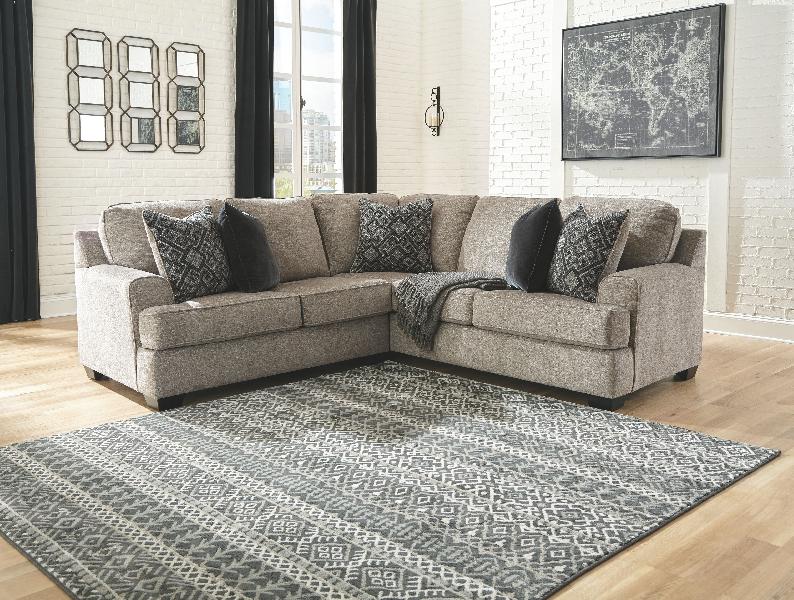 Image of Bovarian - Right Arm Facing Sofa with Corner Wedge 2 Pc Sectional - Stone