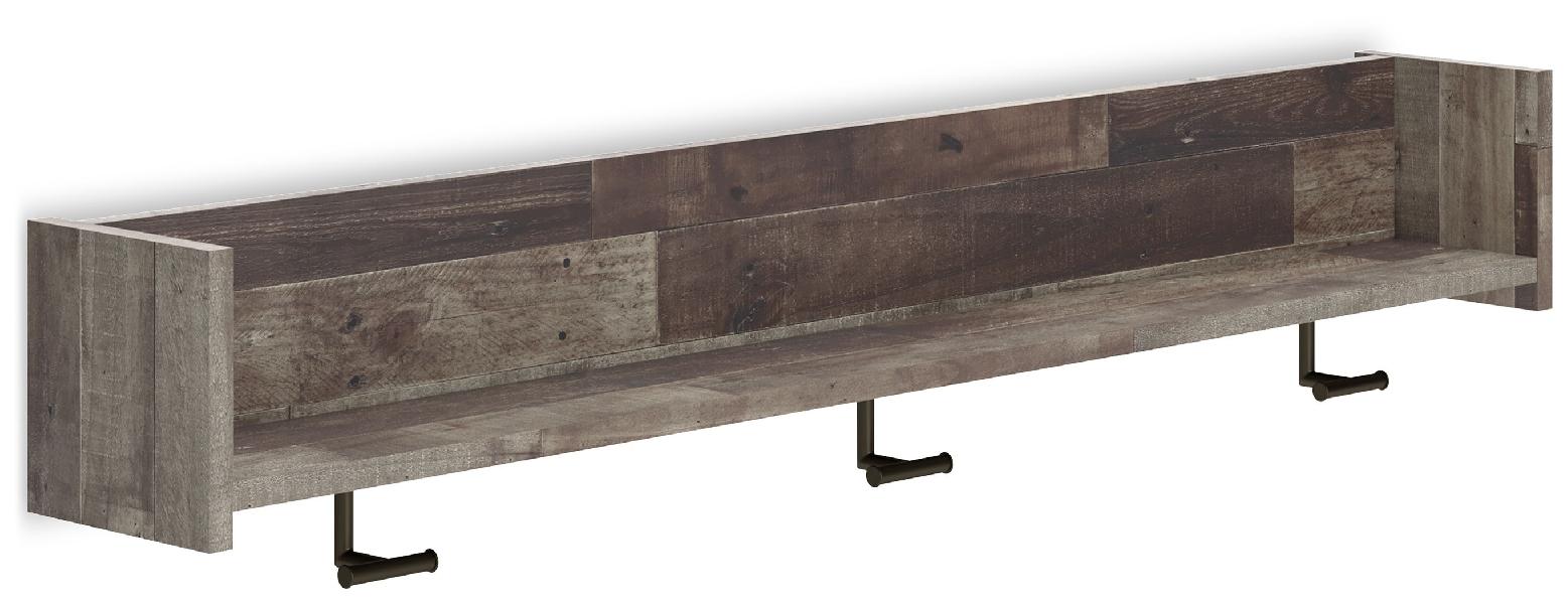 Image of Neilsville - Wall Mounted Coat Rack w/Shelf - Black / Gray
