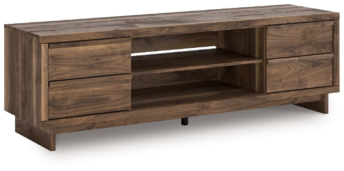 Image of Zadilyn - XL TV Stand With Fireplace Option - Brown