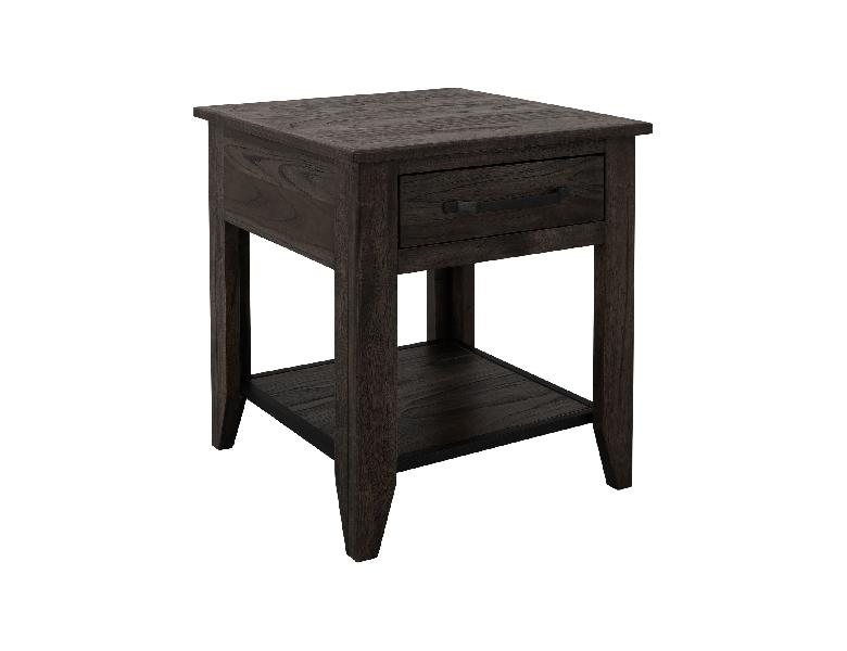 Image of Teak - End Table - Oil Black