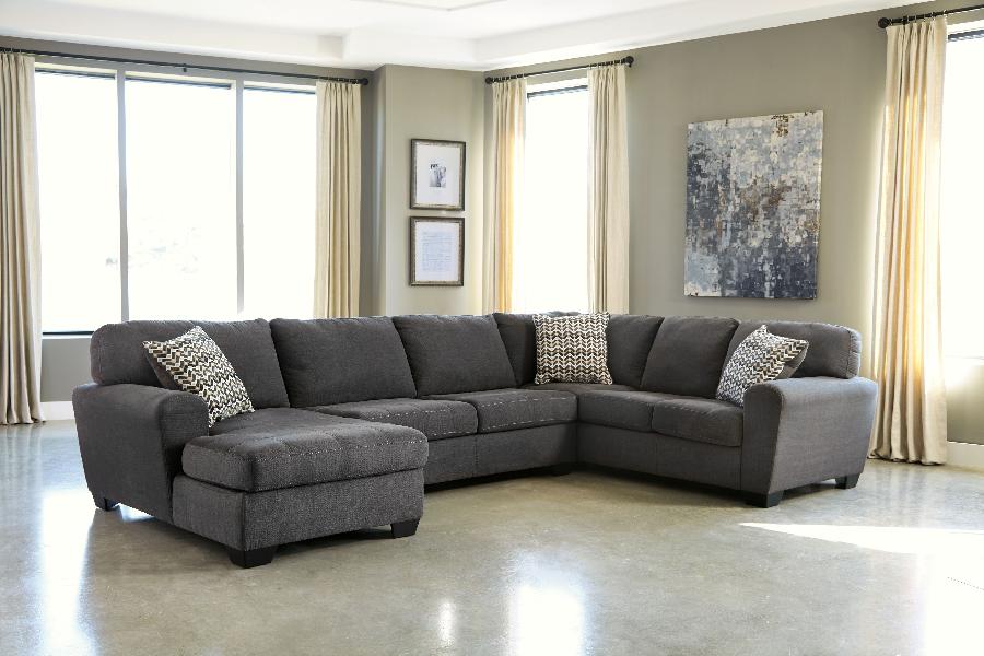 Image of Ambee - Left Arm Facing Corner Chaise 3 Pc Sectional - Slate