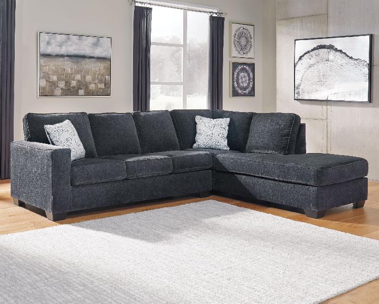 Image of Altari - Right Arm Facing Chaise 2 Pc Sectional - Slate