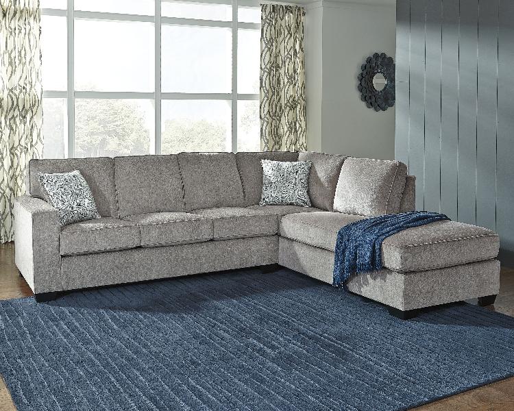 Image of Altari - Right Arm Facing Corner Chaise 2 Pc Sectional - Alloy