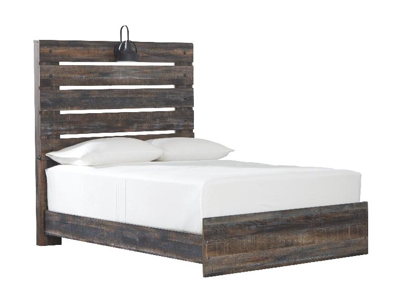 Image of Drystan - Full Panel Bed - Brown / Beige