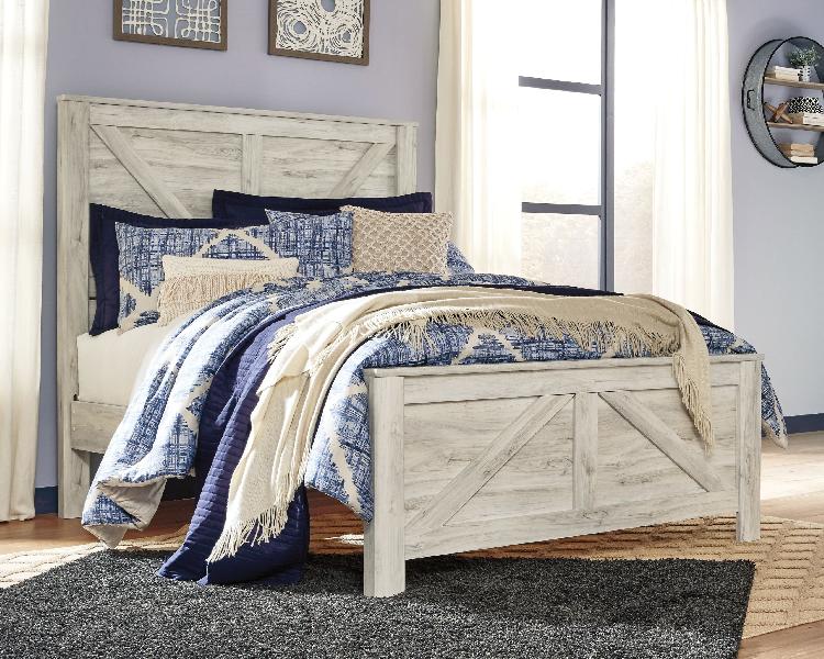 Image of Bellaby - Queen Crossbuck Panel Bed - Whitewash