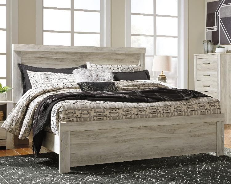 Image of Bellaby - King Panel Bed - Whitewash