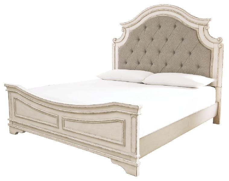 Image of Realyn - California King Upholstered Panel Bed - Two-tone