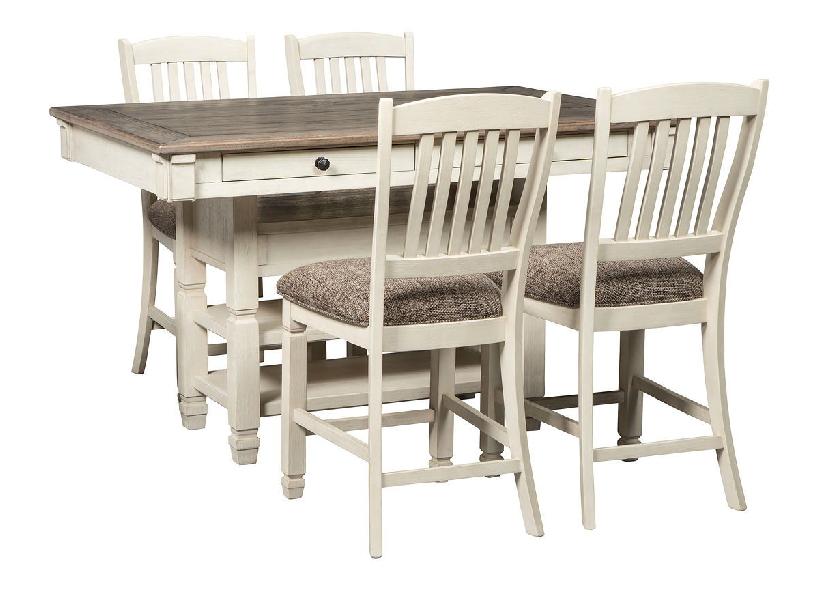 Image of Bolanburg - 5 Pc. - Counter Table, 4 Barstools - Beige