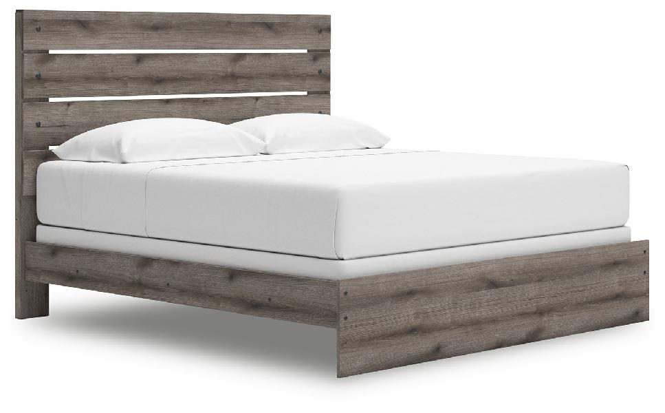 Image of Graystorm - King Panel Bed - Brown Gray