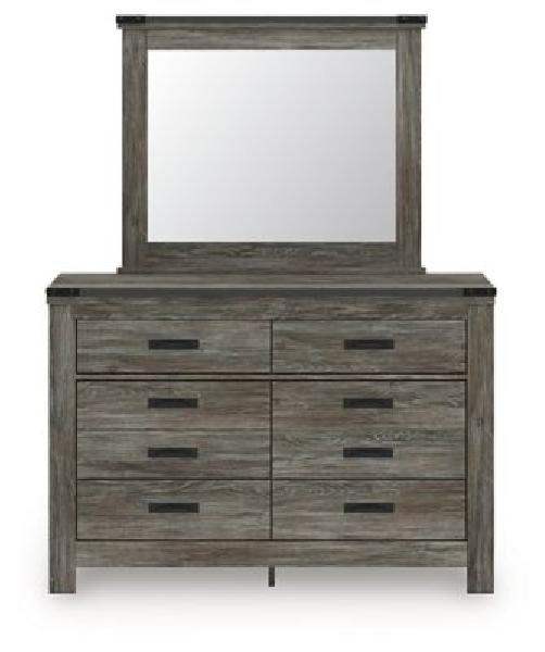 Image of Frandern - Dresser And Mirror - Gray