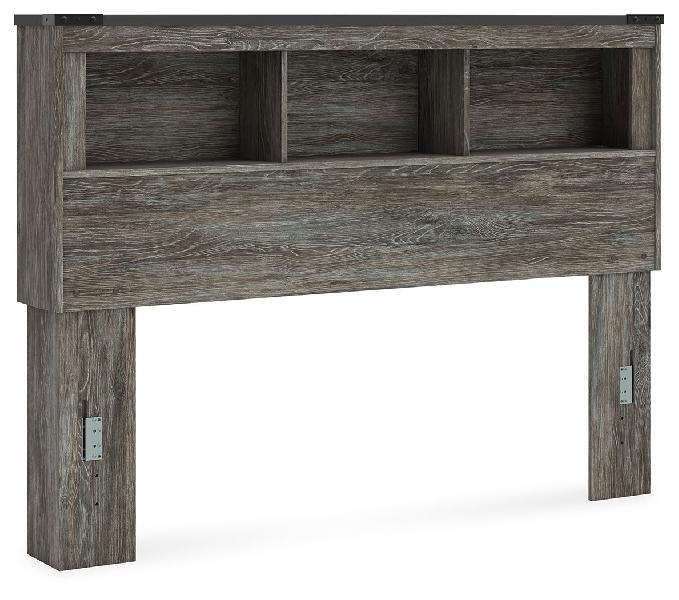 Image of Frandern - Queen Bookcase Headboard - Gray