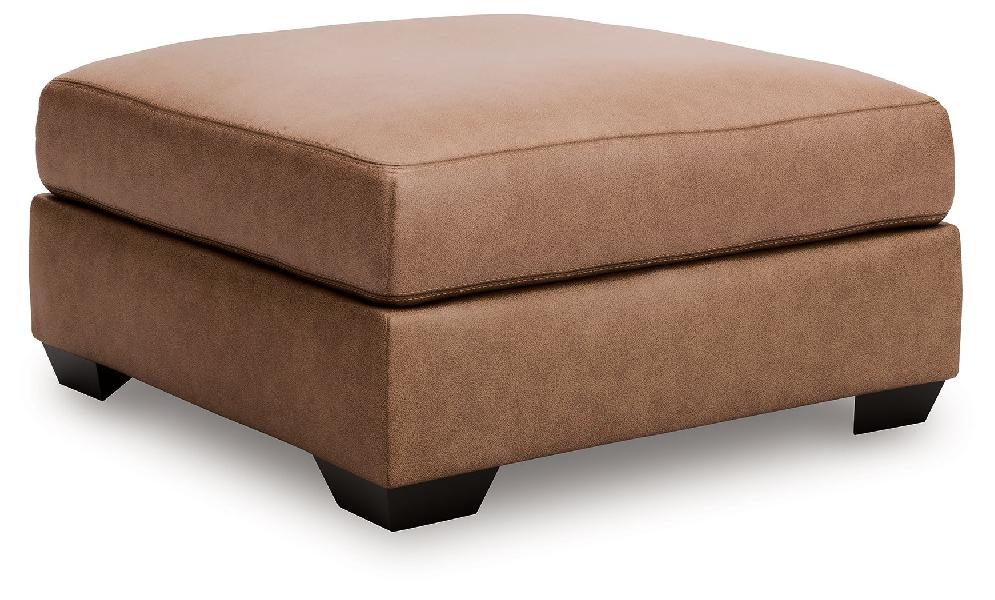 Image of WillowBend - Oversized Accent Ottoman - Caramel