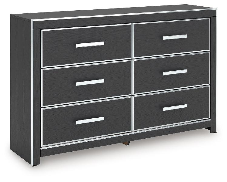 Image of Zuraleus - Six Drawer Dresser - Black