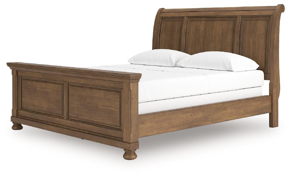 Image of Feddinger - California King Sleigh Bed - Medium Brown