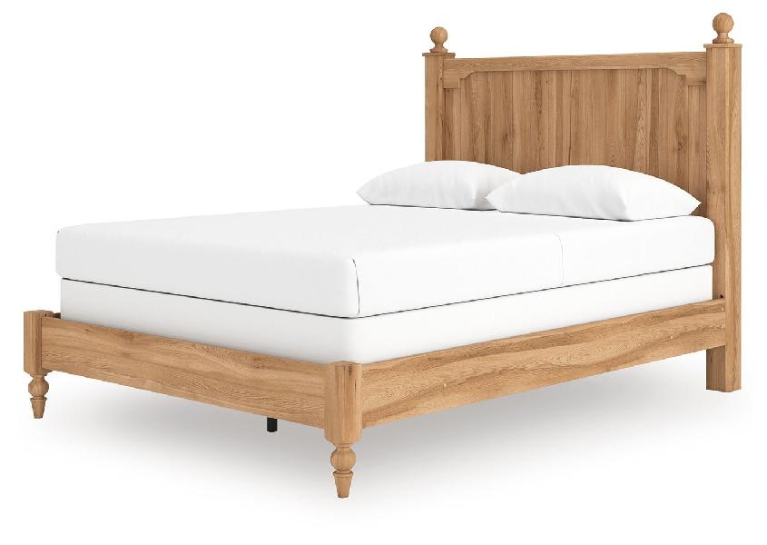 Aleaport - Queen Panel Bed - Warm Brown