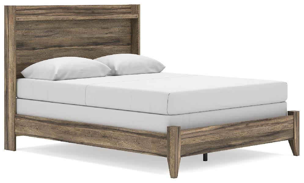 Image of Elbrim - Queen Panel Bed - Brown