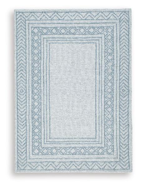 Image of Azelhurst - 5' x 7' Rug - Blue / Ivory / Gray