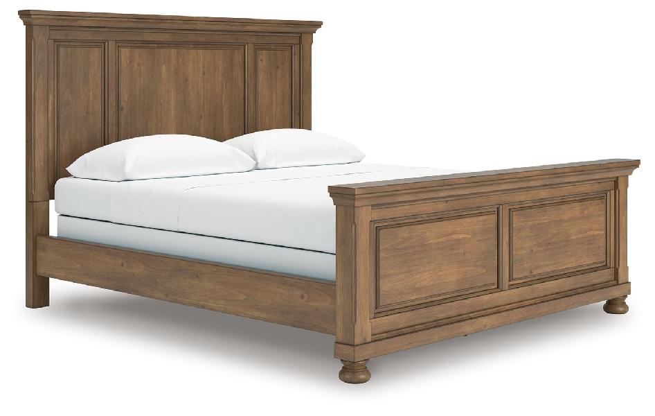 Image of Feddinger - California King Panel Bed - Medium Brown