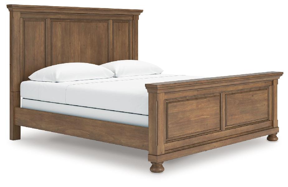 Image of Feddinger - King Panel Bed - Medium Brown