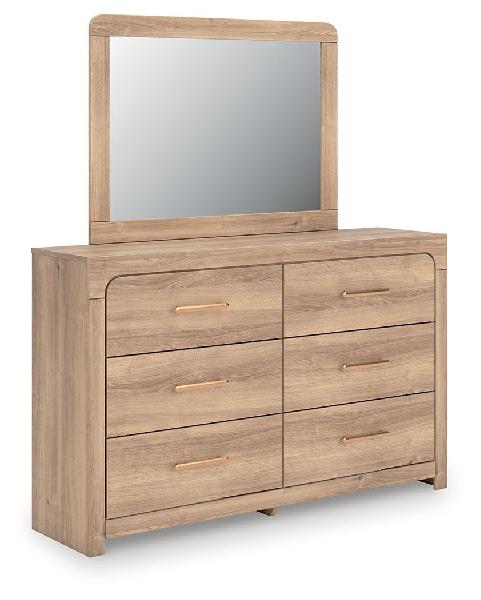 Image of Kinlanni - Dresser And Mirror - Tan