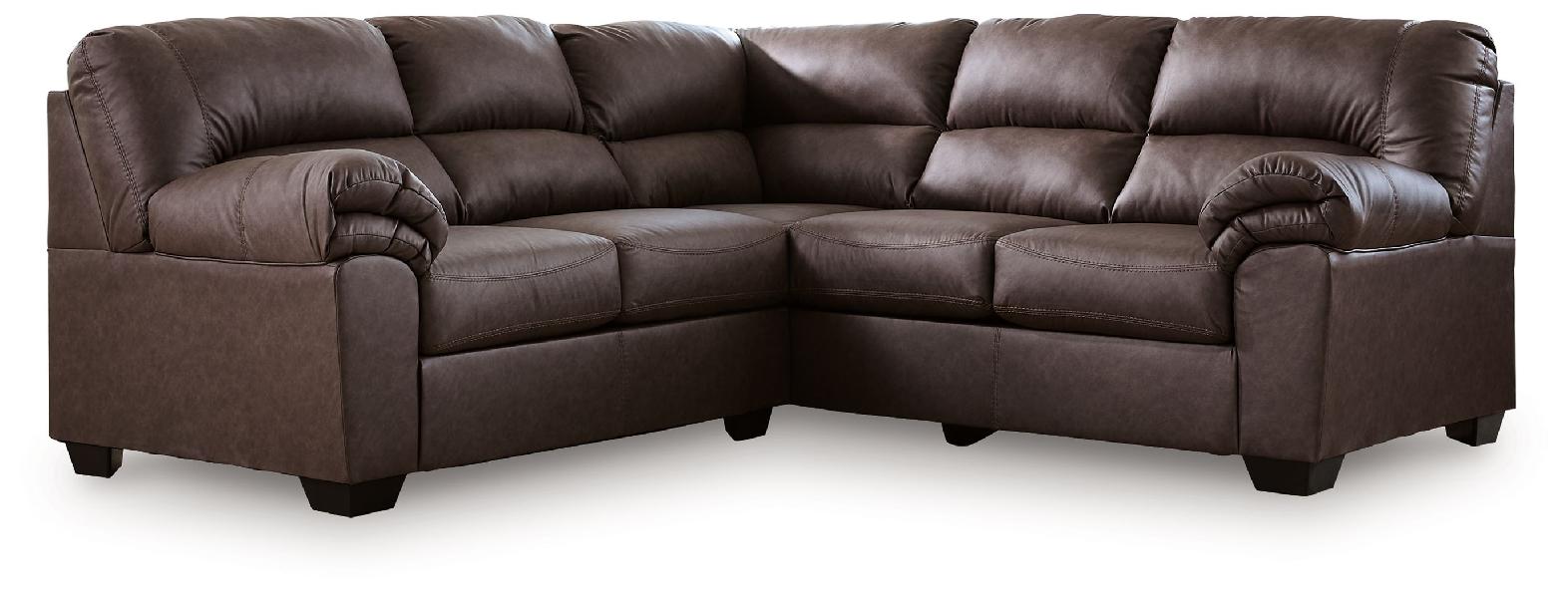 Image of WillowBend - 2-Piece Sectional With RAF Sofa With Corner Wedge - Umber