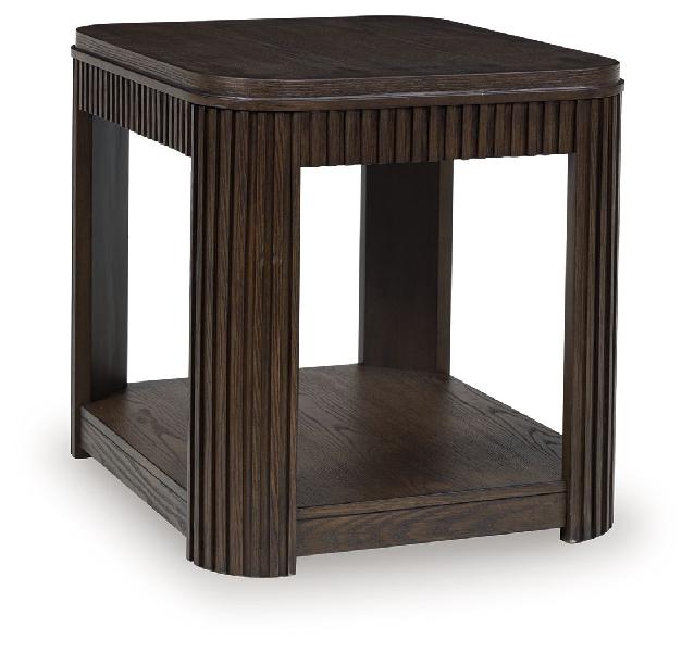 Image of Carlibrie - Rectangular End Table - Warm Brown