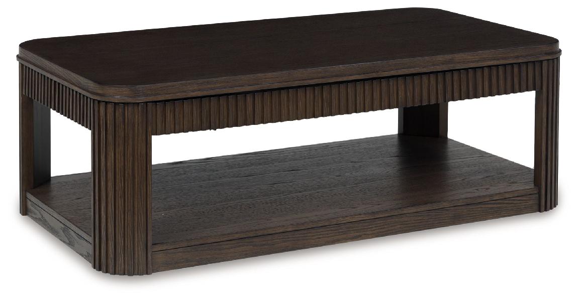 Image of Carlibrie - Lift Top Cocktail Table - Warm Brown