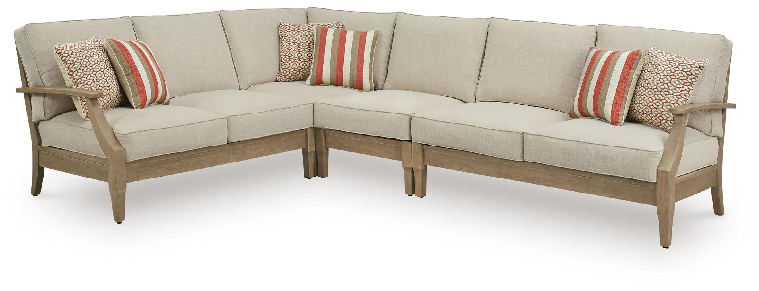 Image of Clare View - 4-Piece Outdoor Sectional - Beige