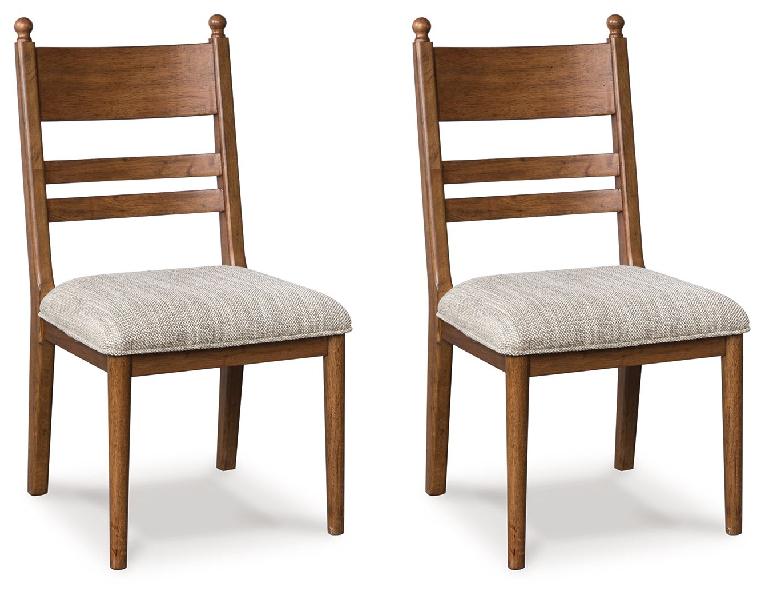 Image of Greddinton - Dining Upholstered Side Chair (Set of 2) - Brown