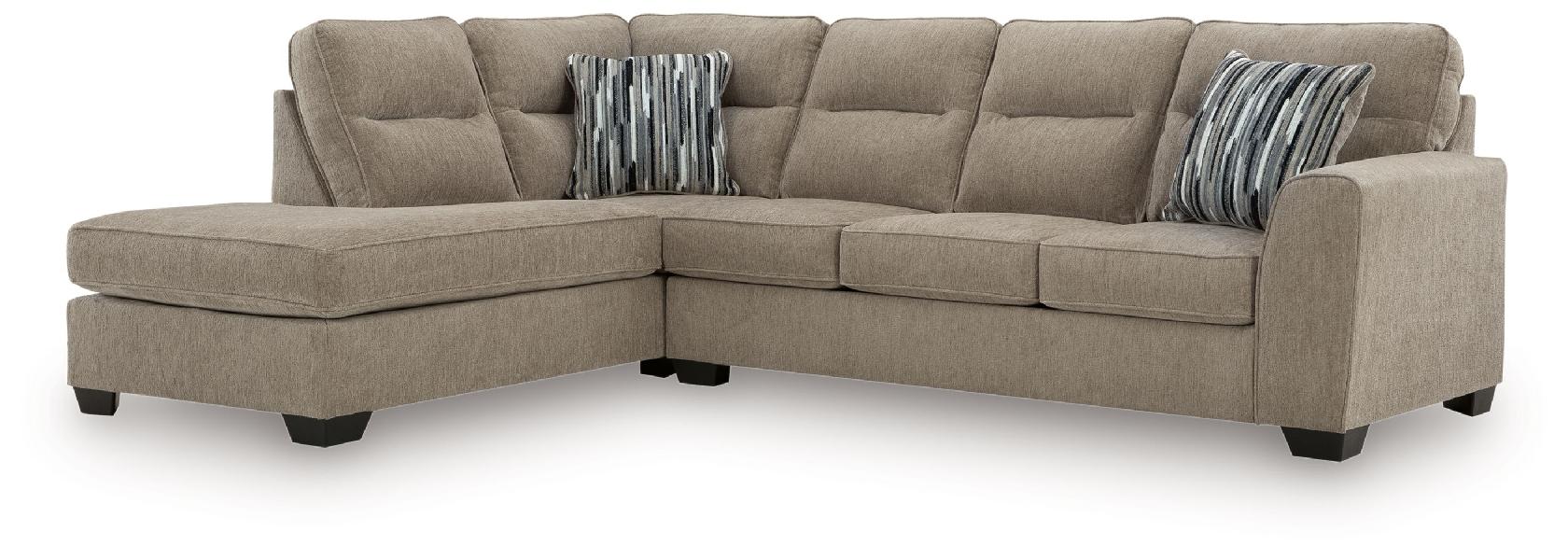 Image of Olten - 2-Piece Sectional With LAF Corner Chaise - Mocha