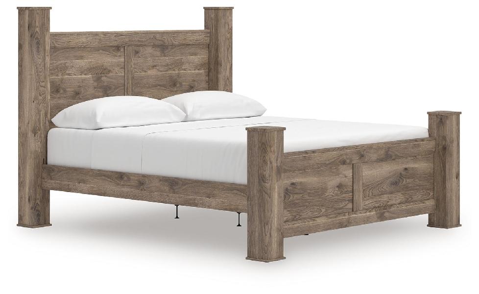 Image of Rusticott - King Poster Bed - Brown