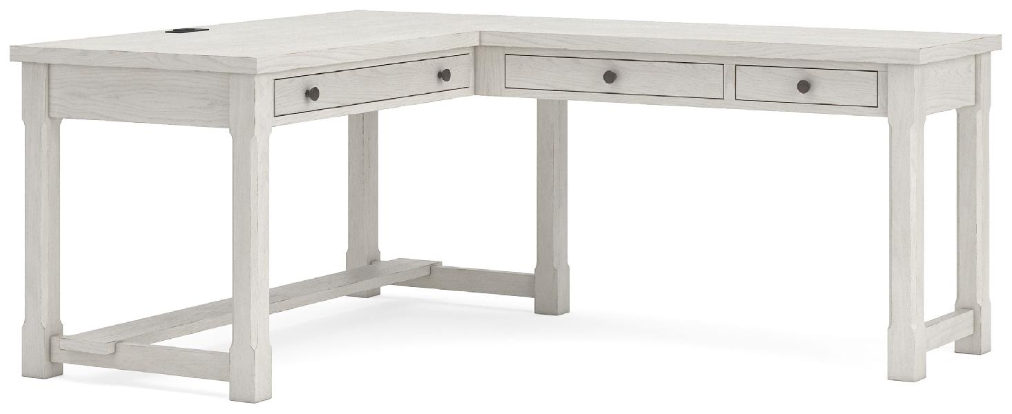 Image of Robbinsdale - L-Shaped Home Office Desk - Antique White