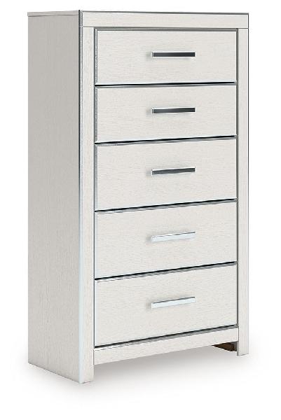 Image of Zuraleus - Five Drawer Chest - White