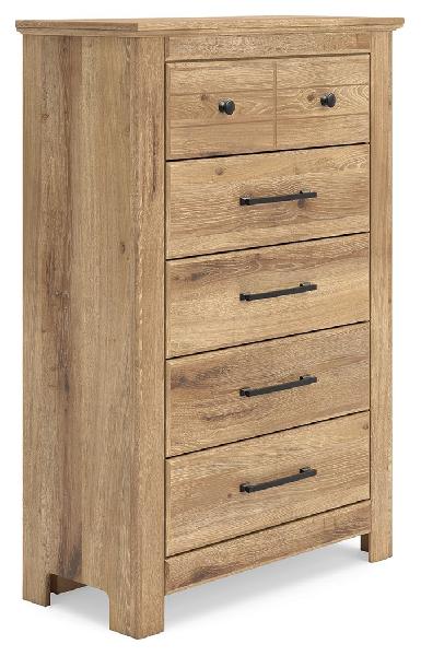 Image of Makidern - Five Drawer Chest - Tan