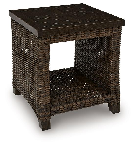 Image of Monterey Point - Square End Table - Dark Brown