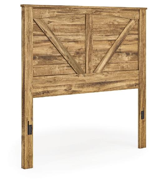 Image of Maystonna - Queen Crossbuck Panel Headboard - Brown