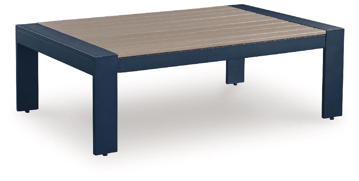 Image of East Beach - Rectangular Cocktail Table - Blue