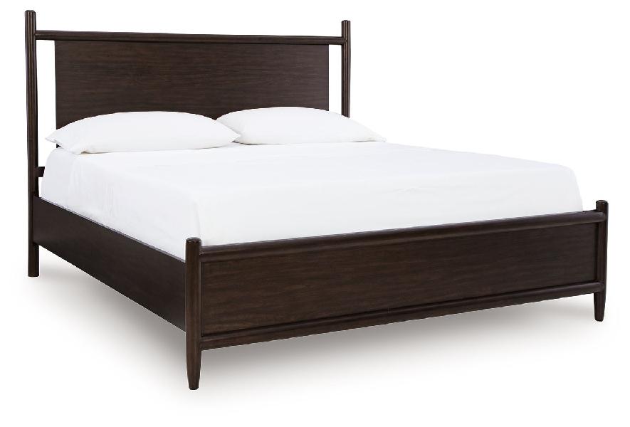 Image of Dantenton - Queen Panel Bed - Merlot