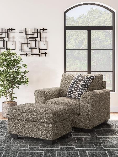 Image of Triston-Peaks - 2 Pc. - Chair And A Half, Ottoman - Suede