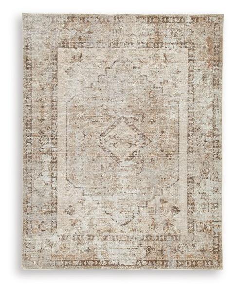 Image of Livdon - 8' x 10' Washable Rug - Brown / Beige / Gray