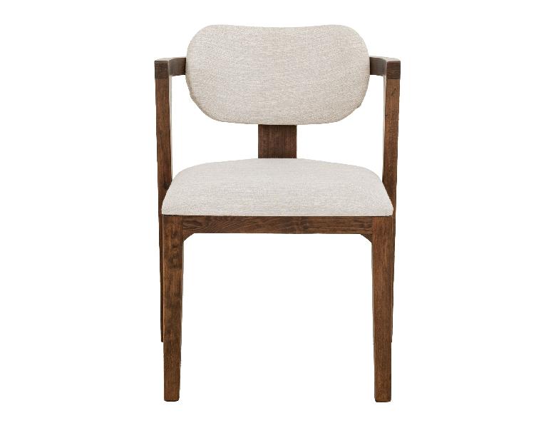 Image of Zaphiro - Upholstered Chair - Dark Brown / White