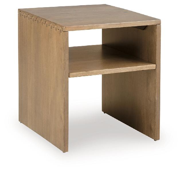 Image of Ella Grove - Rectangular End Table - Rich Brown